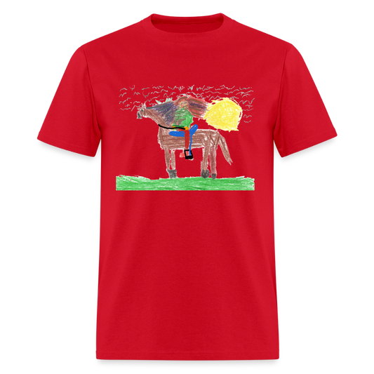 DC26 Evelyn H's "Horse Riding" T-shirt - red