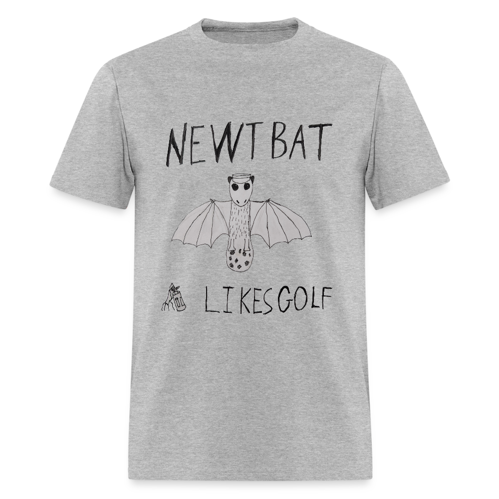 DC25 Oliver W's "Newtbat Likes Golf" T-Shirt - heather gray