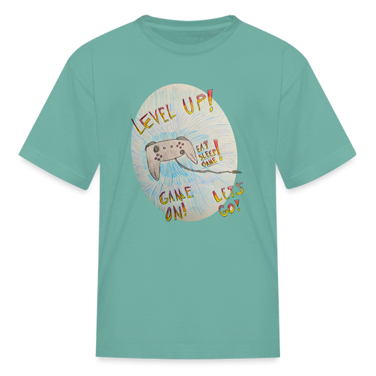 DC26 Wyatt's "Level Up!" T-shirt - aquatic