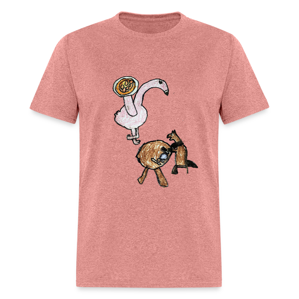 DC25 Evelyn's "Flamingo Pizzeria" T-Shirt - heather mauve