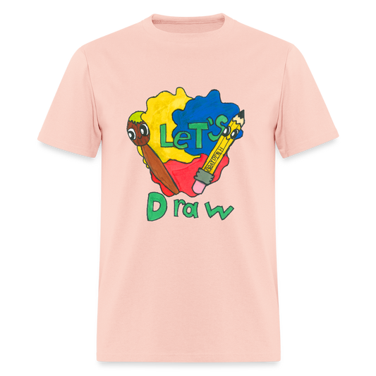DC25 Brayden's "Let's Draw" T-shirt - blush pink