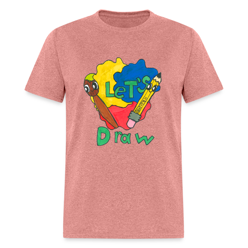 DC25 Brayden's "Let's Draw" T-shirt - heather mauve