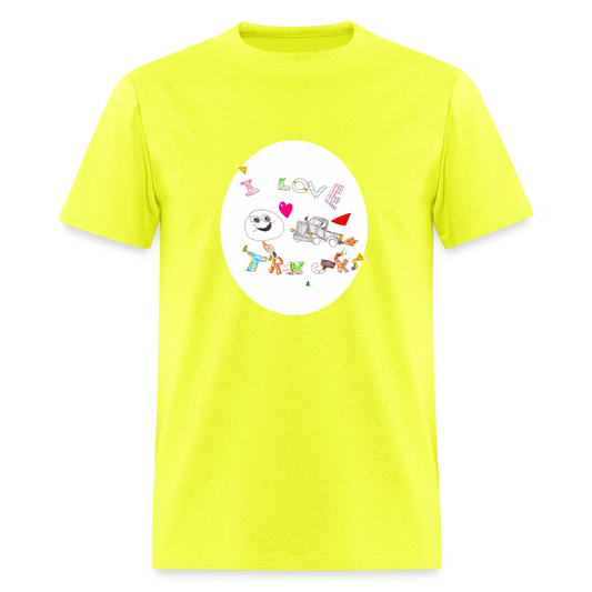 DC26 Victor's "Love Trucks" T-shirt - safety green