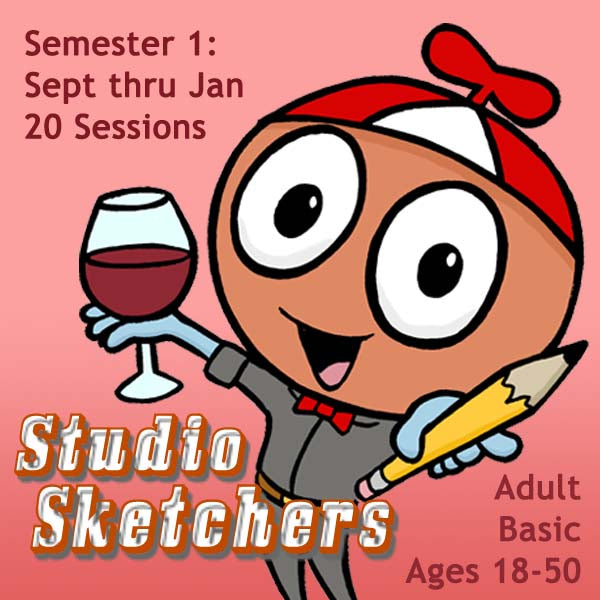 DC Studio Sketchers (1st Semester Package: Sep-Jan) 20 Classes-Adult Class