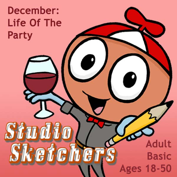 DC Studio Sketchers (Month 04) December Package (4 Classes-Adult): Life Of The Party