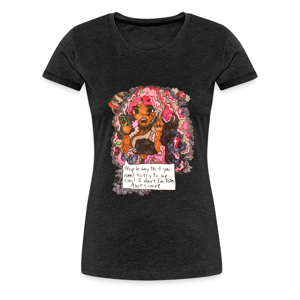 Arielle's "Tote's Awesome" T-Shirt - charcoal grey