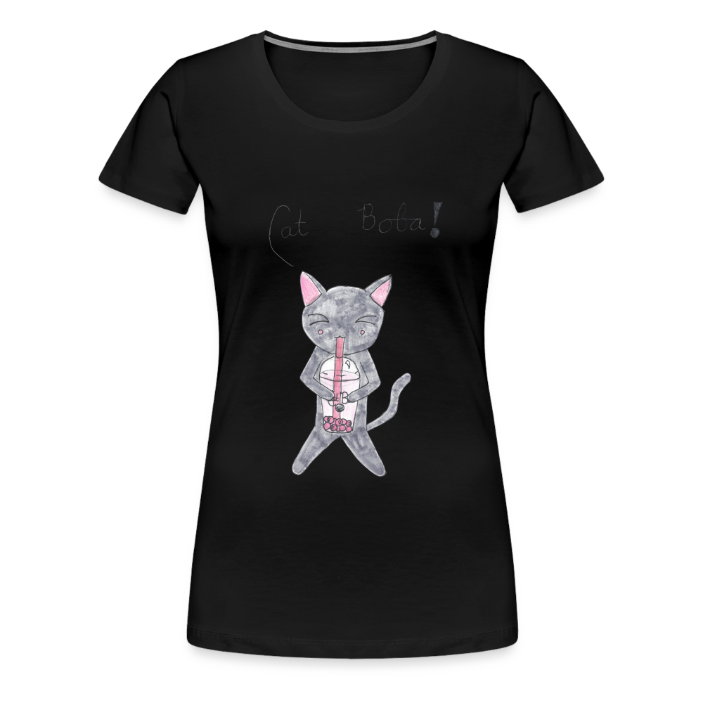 Maria's Cat Boba T-Shirt - black