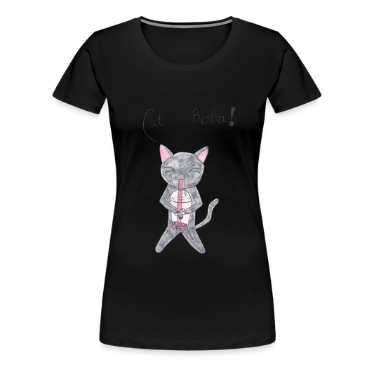 Maria's Cat Boba T-Shirt - black