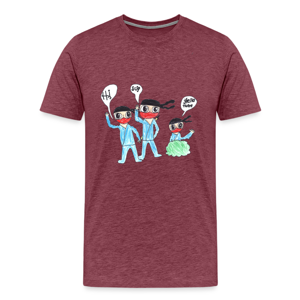 Brody's Ninja Yo! T-Shirt - heather burgundy