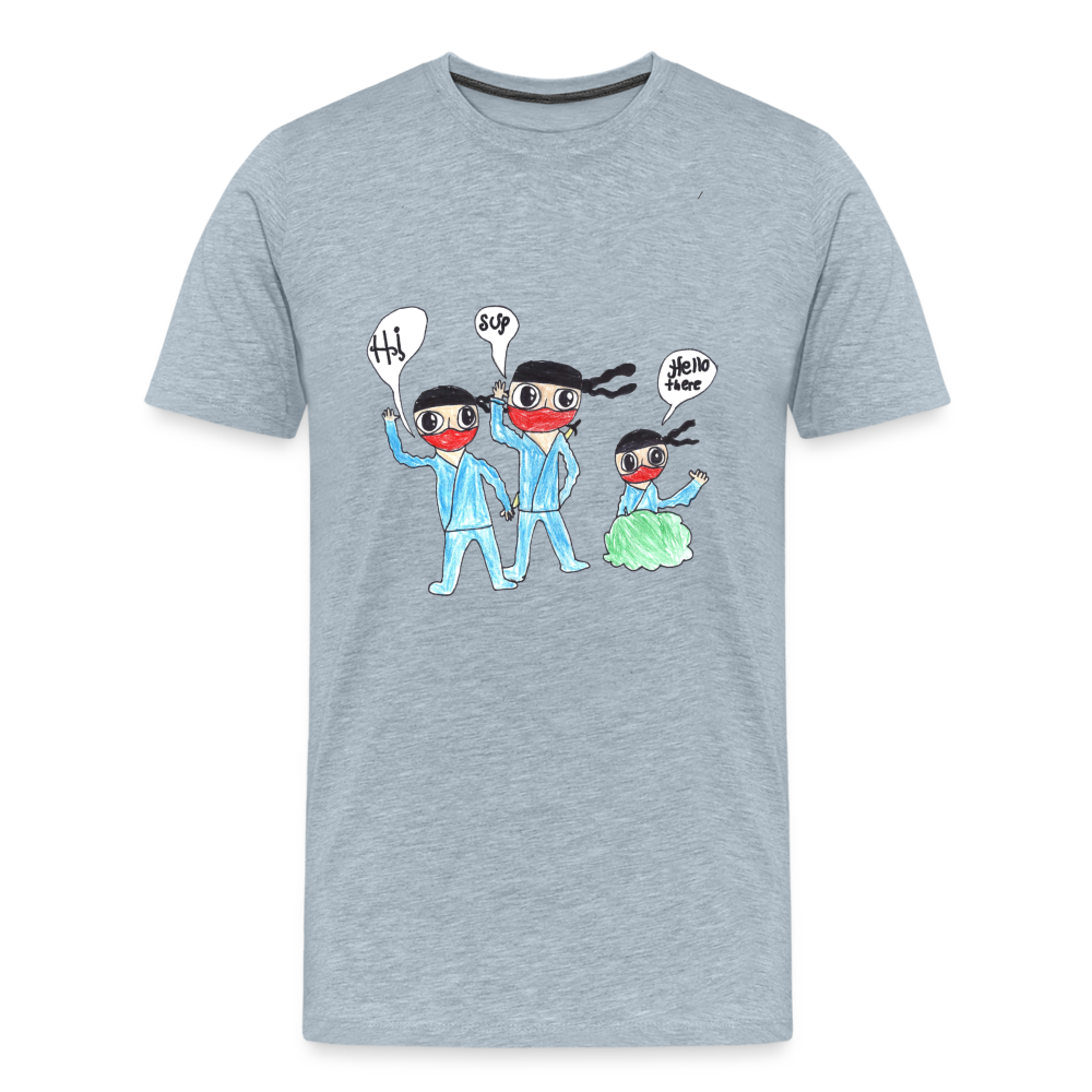 Brody's Ninja Yo! T-Shirt - heather ice blue