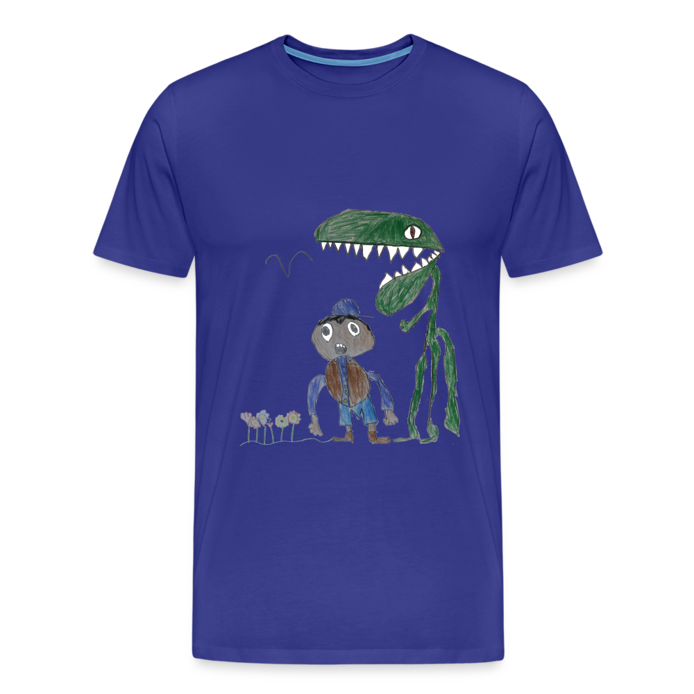 Elijah's Dino Dinner T-Shirt - royal blue