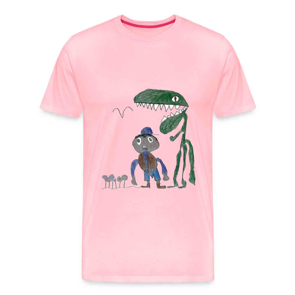 Elijah's Dino Dinner T-Shirt - pink