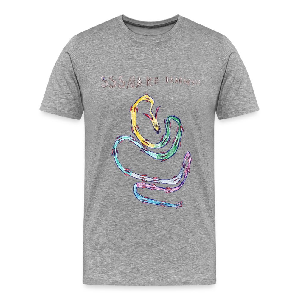 Noah's Ssssnake Dragonsss T-Shirt - heather gray