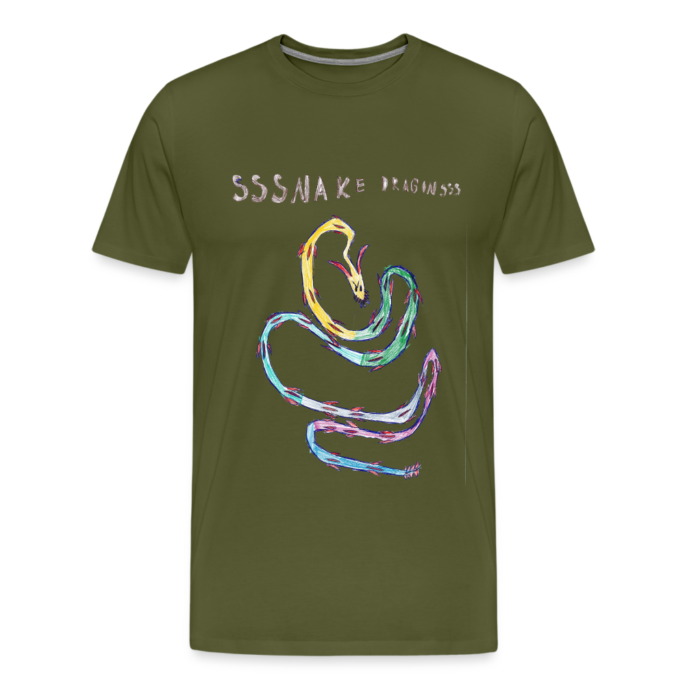 Noah's Ssssnake Dragonsss T-Shirt - olive green