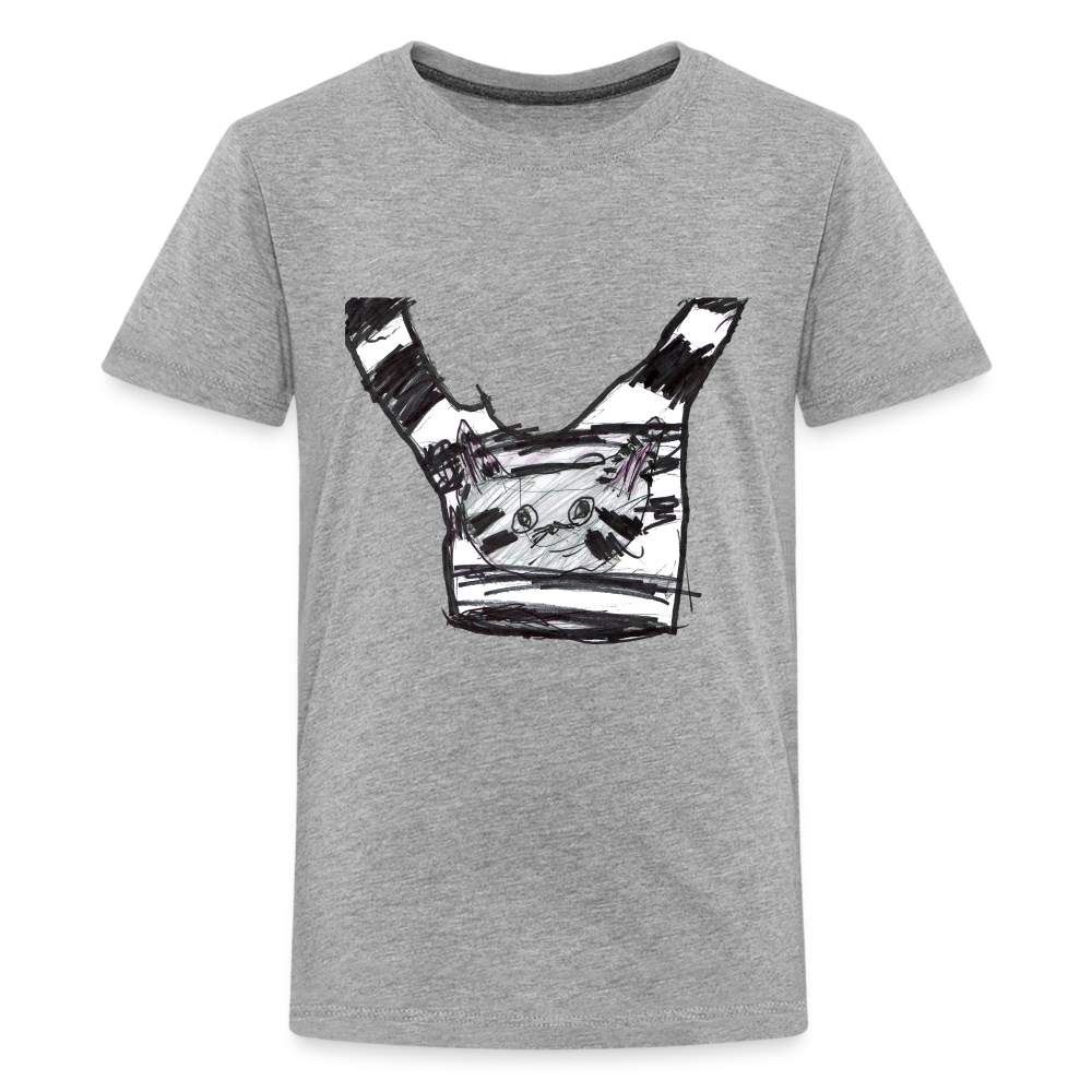 Claudia's Cat on T-Shirt on a T-Shirt - heather gray