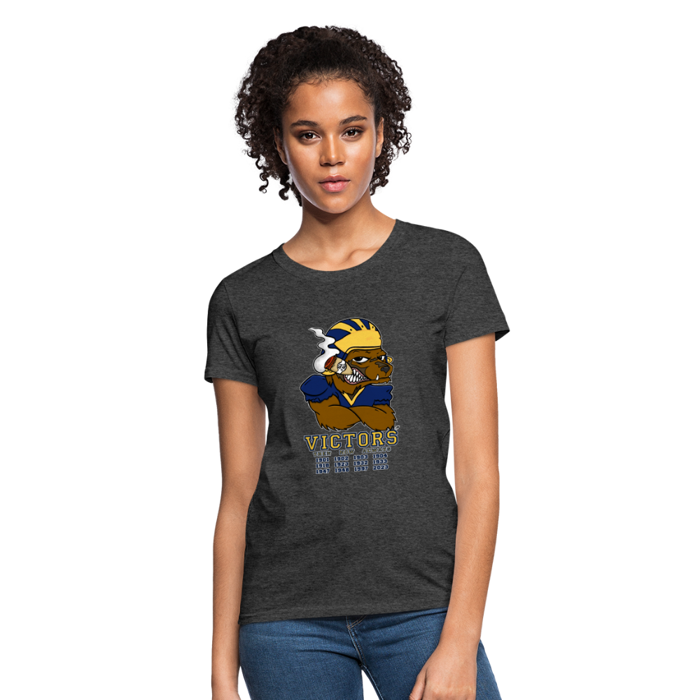 Wolverines' National Championship Football T-Shirt 2023-24 (Womens) - heather black
