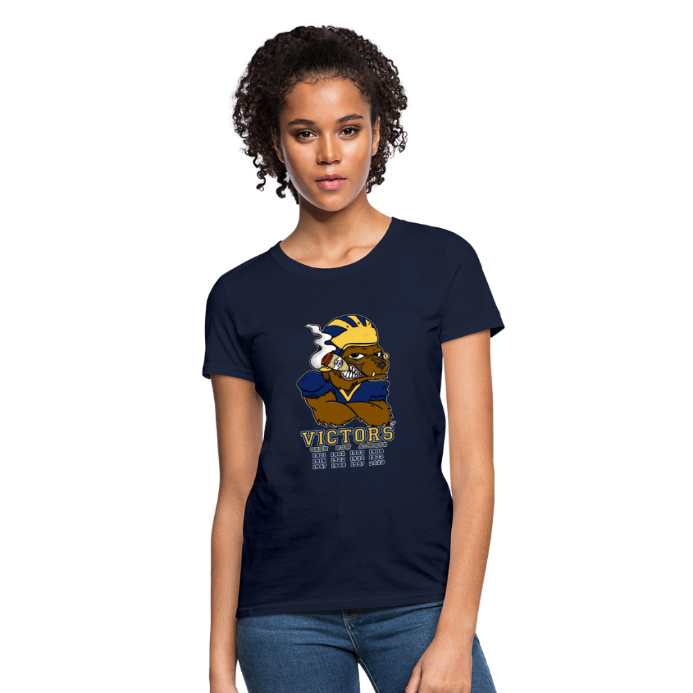 Wolverines' National Championship Football T-Shirt 2023-24 (Womens) - navy