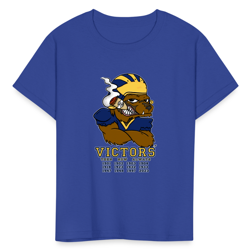 Wolverines' National Championship Football T-Shirt 2023-24 (Kids) - royal blue