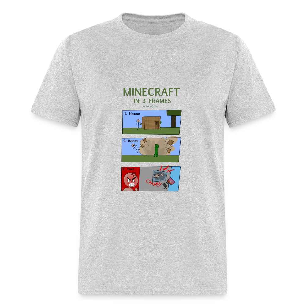 Vee's Minecraft in 3 Frames T-Shirt - heather gray