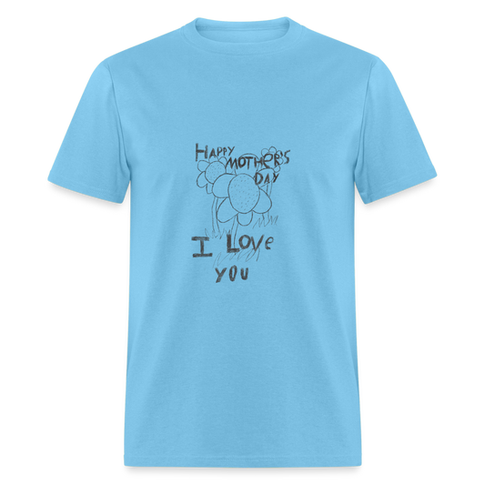 Greyson's Happy Mother's Day T-Shirt - aquatic blue
