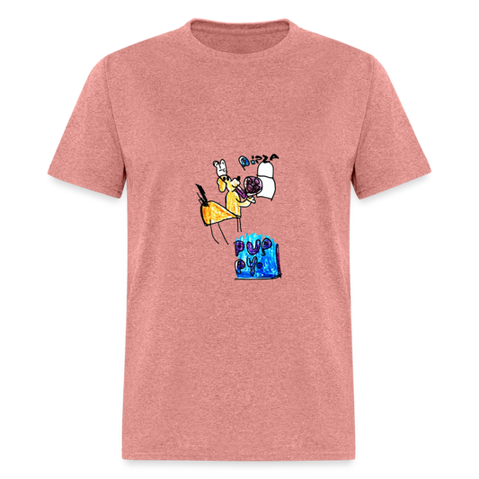 Evelyn's Pizza Puppy T-Shirt - heather mauve