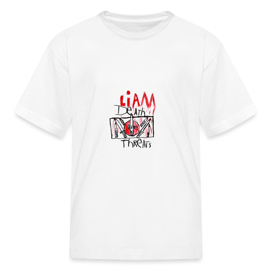 Liam's Death Threats T-Shirt (Kid's Sizes) - white