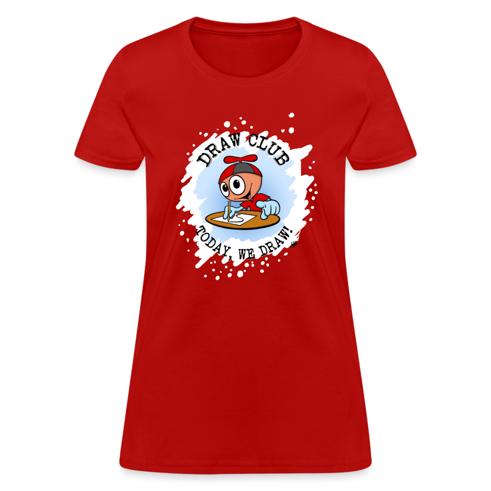 GooGenius Draw Club Women's Official T-Shirt - red