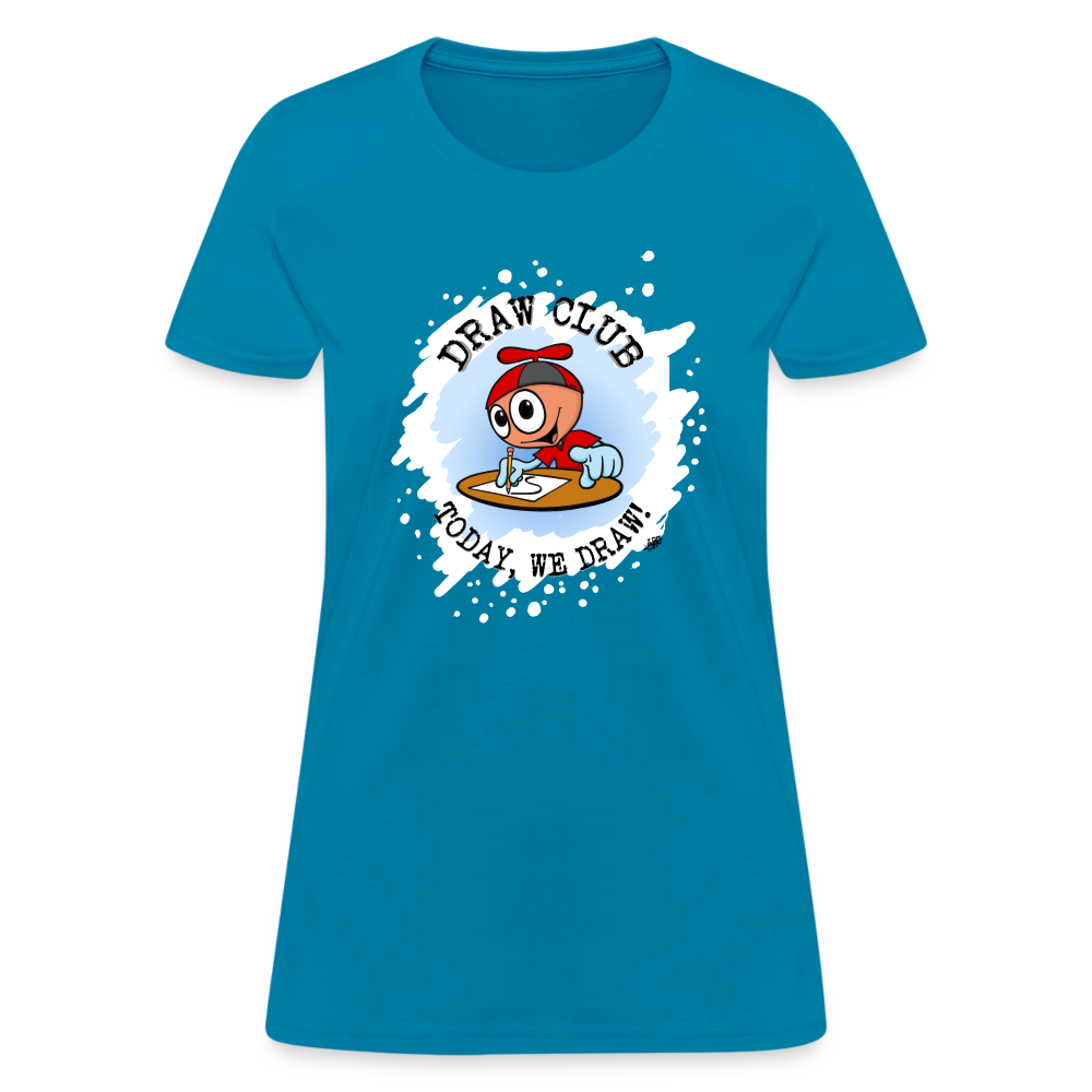 GooGenius Draw Club Women's Official T-Shirt - turquoise