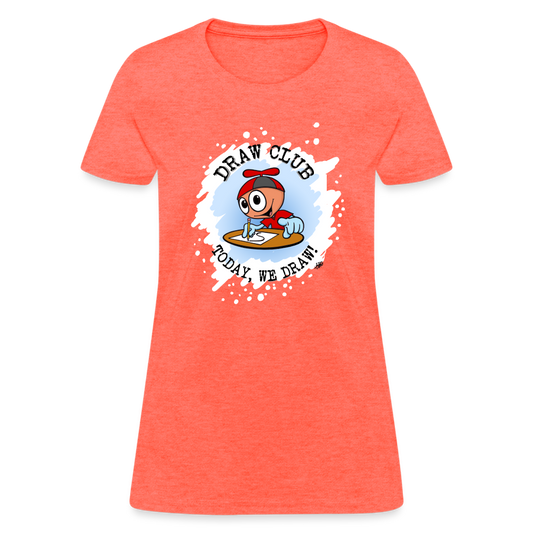 GooGenius Draw Club Women's Official T-Shirt - heather coral