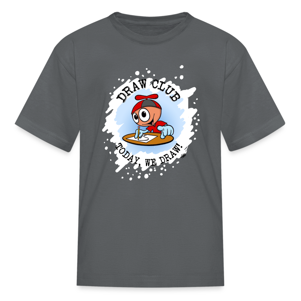 GooGenius Draw Club Official T-Shirt (Kids' Sizes) - charcoal