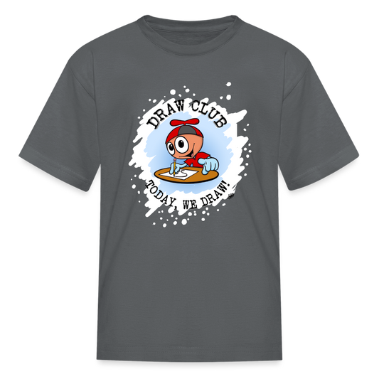GooGenius Draw Club Official T-Shirt (Kids' Sizes) - charcoal