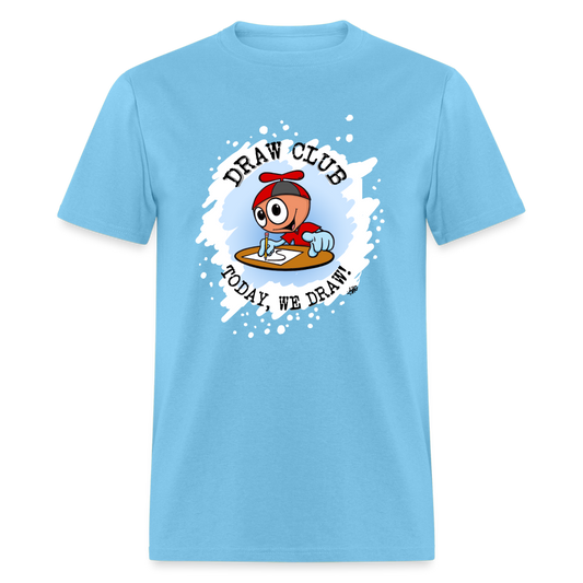 GooGenius Official Draw Club T-Shirt (Adult Sizes) - aquatic blue
