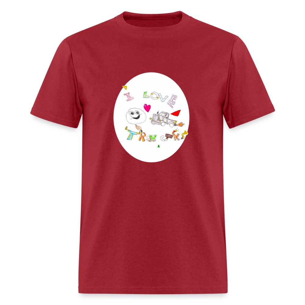 DC26 Victor's "Love Trucks" T-shirt - dark red