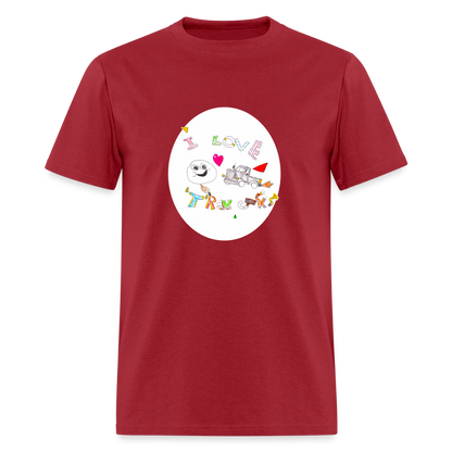 DC26 Victor's "Love Trucks" T-shirt - dark red