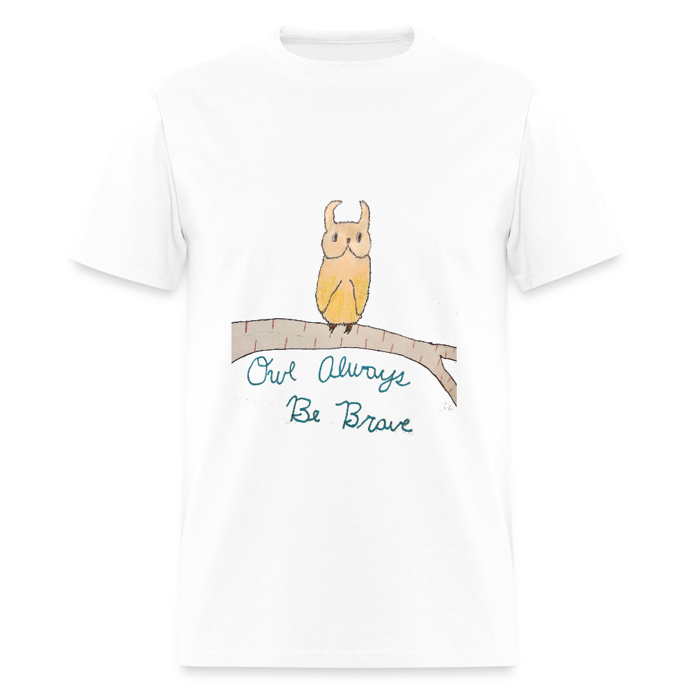 DC25 Bailee's "Owl Always Be Brave" T-shirt - white