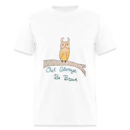 DC25 Bailee's "Owl Always Be Brave" T-shirt - white