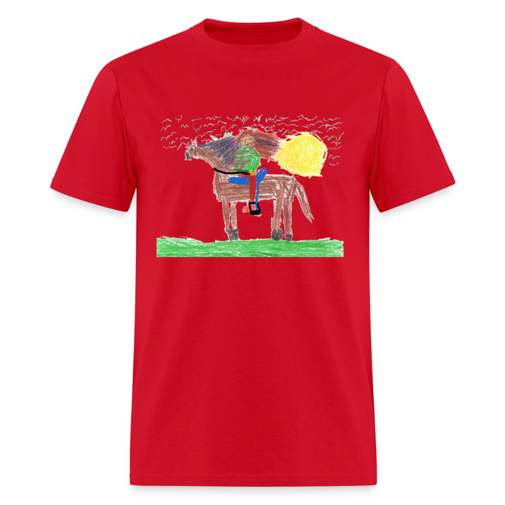 DC26 Evelyn H's "Horse Riding" T-shirt - red