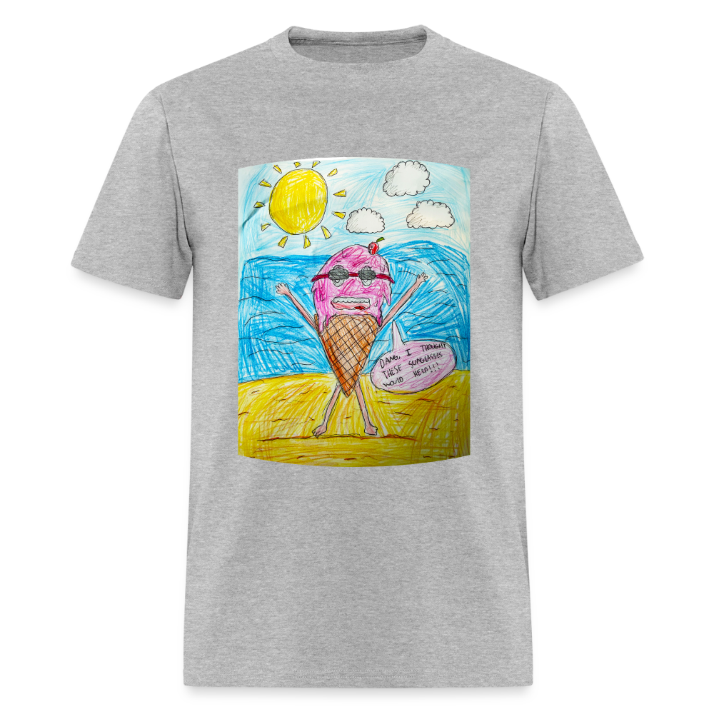 DC26 Peyton's "Ice Cream Sunglasses" T-shirt - heather gray