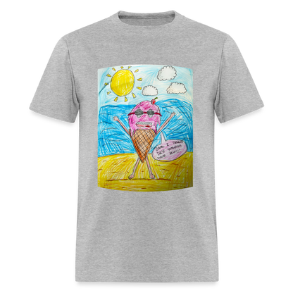 DC26 Peyton's "Ice Cream Sunglasses" T-shirt - heather gray