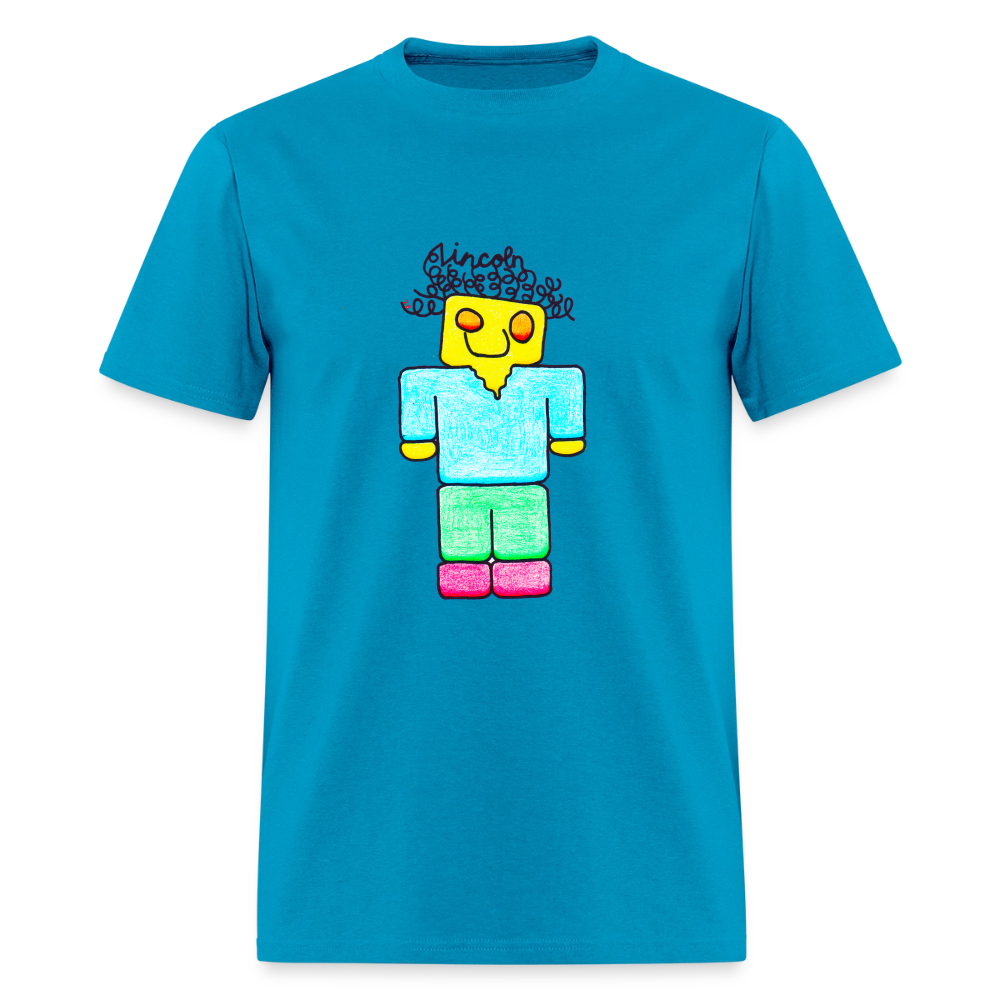 DC26 Lincoln's "Mine Craft Me" T-shirt - turquoise