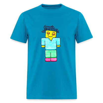 DC26 Lincoln's "Mine Craft Me" T-shirt - turquoise