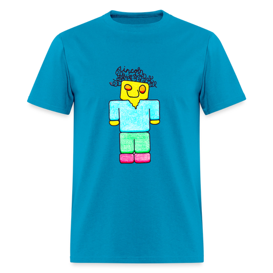 DC26 Lincoln's "Mine Craft Me" T-shirt - turquoise