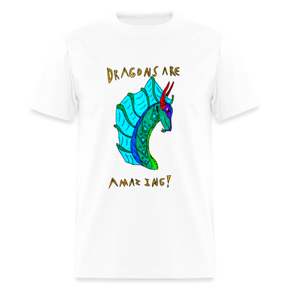 DC26 Reva's "Dragons Are Amazing" T-shirt - white