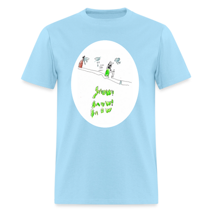 DC26 Peter's "Snow Snow Snow" T-shirt - powder blue