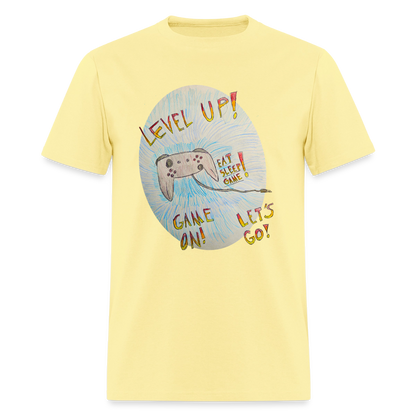 DC26 Wyatt's "Level Up!" T-shirt - cornsilk