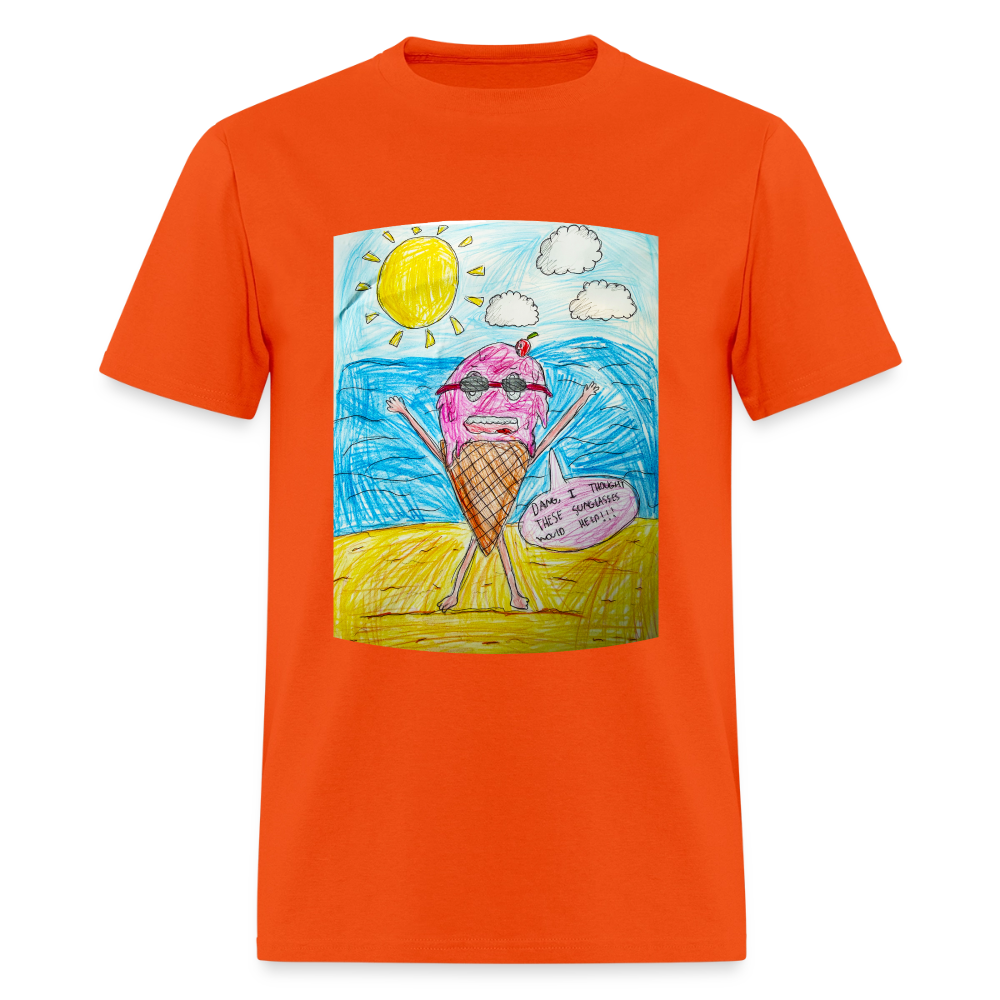 DC26 Peyton's "Ice Cream Sunglasses" T-shirt - orange