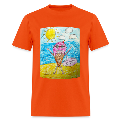 DC26 Peyton's "Ice Cream Sunglasses" T-shirt - orange