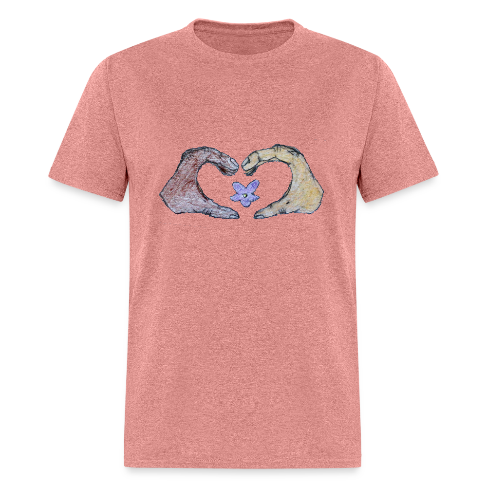 DC25 Gracie's " Heart Hands" T-Shirt - heather mauve