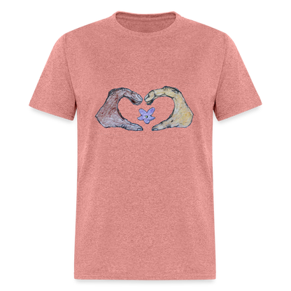 DC25 Gracie's " Heart Hands" T-Shirt - heather mauve