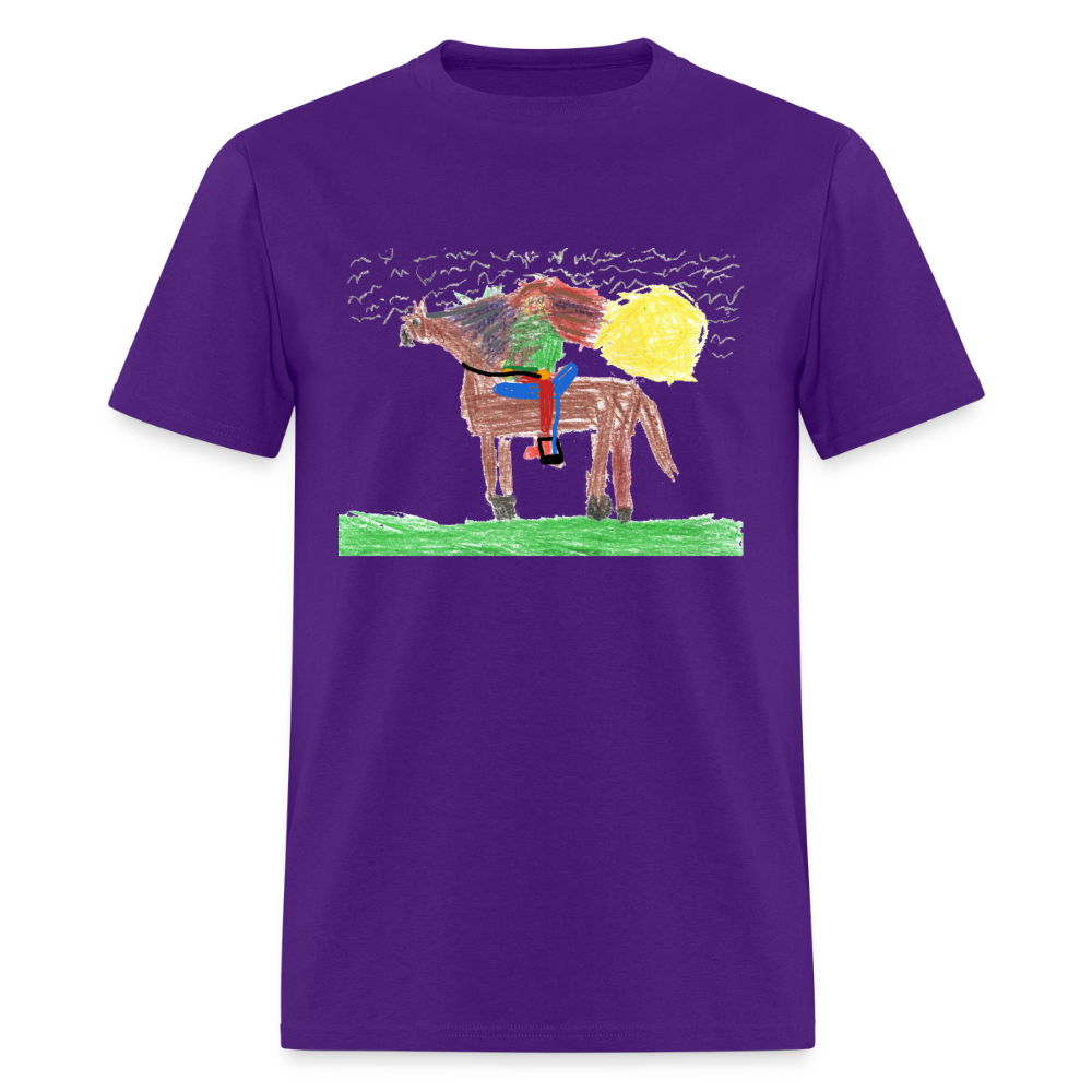 DC26 Evelyn H's "Horse Riding" T-shirt - purple